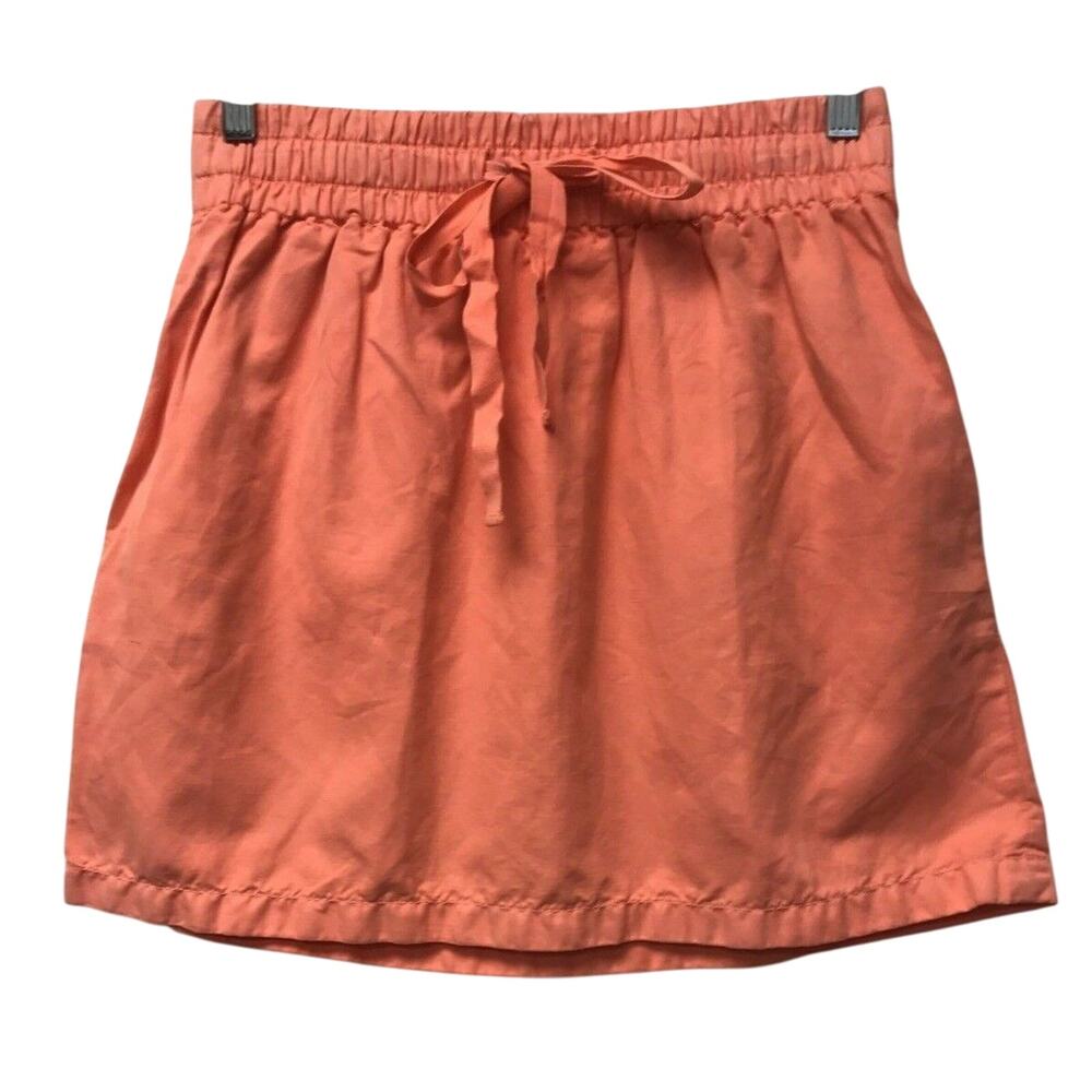 J. Crew Coral Drawstring Mini Skirt